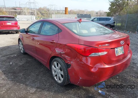 2012 Hyundai Elantra Limited (Ulsan Plant) из США, поврежденный, VIN KMHDH4AE9CU464554